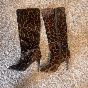 Max De Carlo Leopard Calf hair boot.